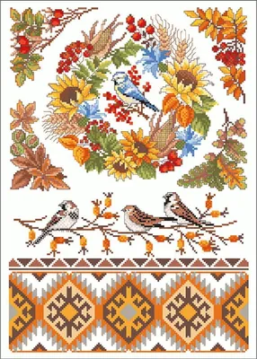 Productafbeelding van Lindner's Kruissteken: Kruissteken-patroon "Herfstmagie", themabundel, formaat DIN A3