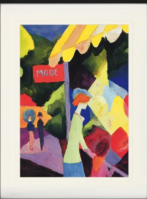 Produktbild von August Macke Gerahmtes Bild Mit Edlem Passepartout | Wand-Bilder | Im Bilderrahmen - Modefenster, 1913 (80 x 60 cm)