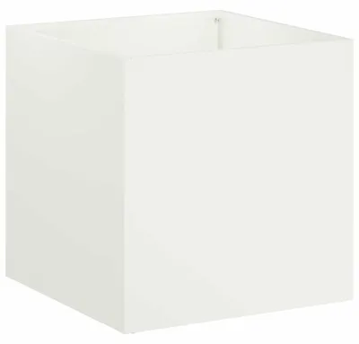 Produktbild von vidaXL Garten-Pflanzgefäß Weiß 20 x 20 x 20 cm Kaltgewalzter Stahl