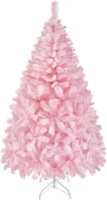 Produktbild von Künstlicher Weihnachtsbaum 591891 rosa 6ft, mit klappbarem Metallständer, 183cm