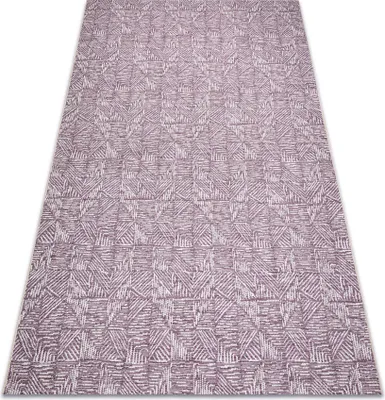 Produktbild von Teppich COLOR 47373260 SISAL Linien, Dreiecke, Fischgrätenmuster violett / beige lila 200x290 cm