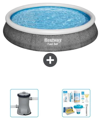 Produktbild von Bestway Fast Set Rund - 396x84 cm - 3-teilig S22282