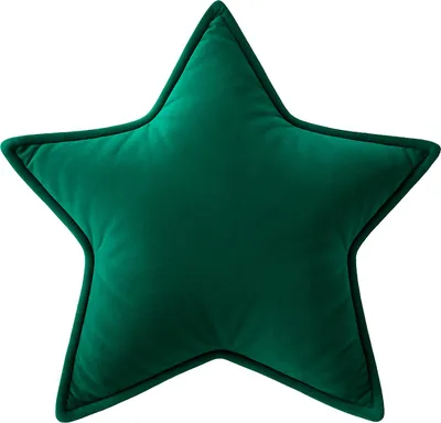 Produktbild von Heimtexland Dekokissen Weihnachten Formkissen Stern Kuschelkissen Samt 40 cm Deko Weihnachtskissen Zierkissen Geschenk-Idee Weihnachtsdeko Kissen Typ924 tannengrün