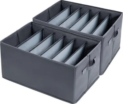 Image de Organisateur d'armoire modulable avec des compartiments réglables et des poignées encastrées