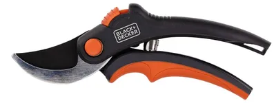 Image de BLACK+DECKER Sécateur Lames en acier trempé - 13 MM - Noir/Orange