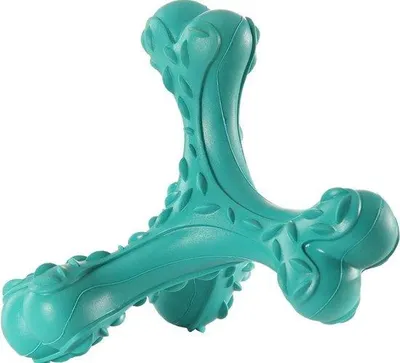 Produktbild von Unverwüstbares Hundespielzeug für aggressive Bissanfänger, große Rassen, mit Naturkautschuk, dauerhafter Reinigungszahnborstel.