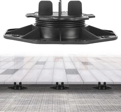Zdjęcie produktu dla Bettizia 100 sztuk podpór pod taras 19–28 mm z krzyżakami i nóżkami regulacyjnymi, podpory do płyt kamiennych, ceramicznych i betonowych