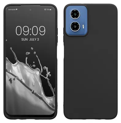 Produktbild von kwmobile Handyhülle für Motorola Moto G34 5G Hülle - TPU Case - Kabelloses Laden - Schutzhülle Cover in Schwarz matt