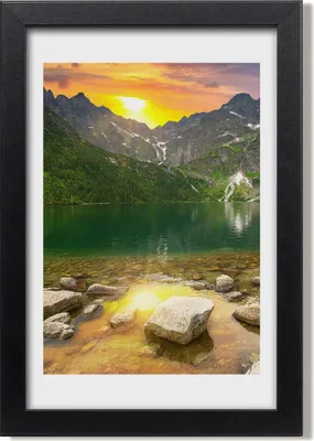 Produktbild von Bild 20x30 MDF-Rahmen, Wandkunst Seeauge der Tatra-Berge