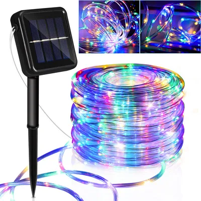 Produktbild von Yakimz Solar Lichtschlauch Draht Garten Lichterkette LED Lichterschlauch-Bunt-20m