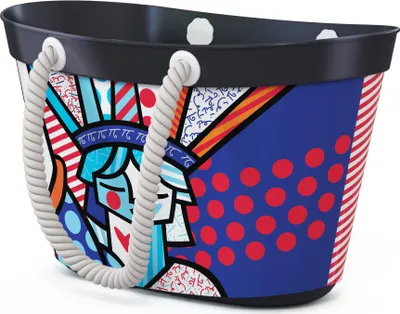 Produktbild von Einkaufstasche Shopper Funny blau mit Baumwollhenkel