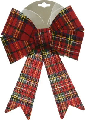 Imagen del producto de Decoración CARINA, lazo brillante rojo de 22x26 cm, marca Homla
