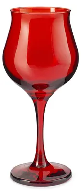 6er-Set Weingläser Wavy, Glas, Rot, 370 ml, spülmaschinenfest