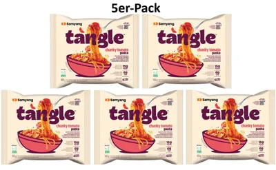 Produktbild von 5er-Pack SAMYANG Tangle Pasta mit Tomaten Sauce 105g
