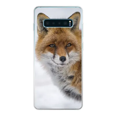 Produktbild von MuchoWow® Handyhülle Schutzhülle Hülle für Samsung Galaxy S10 Lite Fuchs - Porträt - Schnee Silikon Softcase Handy Hülle - Schutz