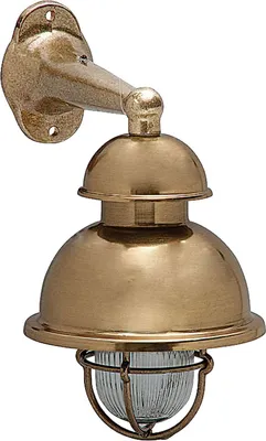 Produktbild von Außenleuchte Wand Messing Glas H: 26 cm IP64 in E27 Maritim