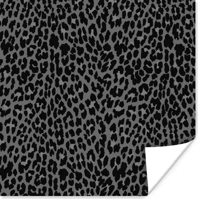 Produktbild von MuchoWow® Poster Leopard - Muster - Grau 100x100 cm - Babyzimmer