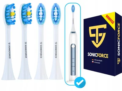 Produktbild von SonicForce Ersatz Zahnbürstenköpfe für OMEO +365 Classic Weiß 4 Stück