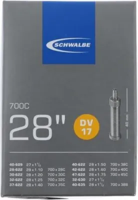 Image de Chambre à air Schwalbe 1x DV17 28x1,10-1,75 pouces 40 mm