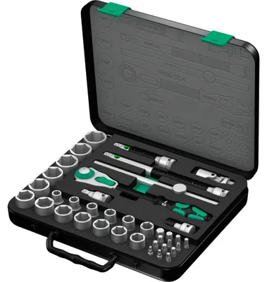 Image de Wera 38tlg 8100 SC 4 Jeu de cliquets Zyklop 1/2" 05003647001 (05003647001)