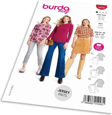 Obrázok produktu pre Strih Burda 5876 - Tričko s dlhým rukávom