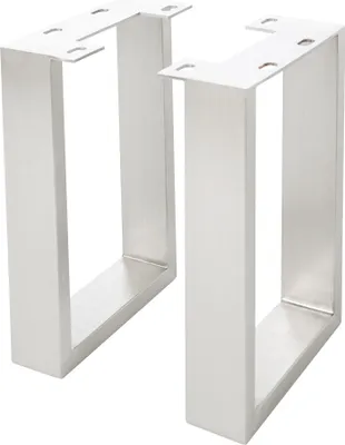 Produktbild von DELIFE sada 2 nohou lavičky Live-Edge tree bench 7,5x2,5 cm úzká nerezová ocel