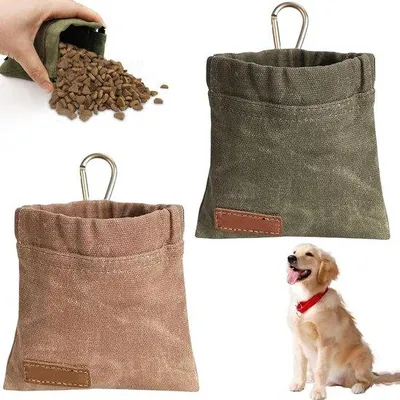 Produktbild von Hundetüten - 2 Stück Hundeleckerli-Tüten - Futterbeutel - Hundeleckerli-Tasche - Hundetraining - Hundeleckerli-Tüten - 12 cm x 12 cm
