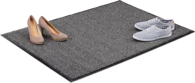 Image de relaxdays 10021902_758 relaxdays Fußmatte schwarz/grau 90,0 x 120,0 cm