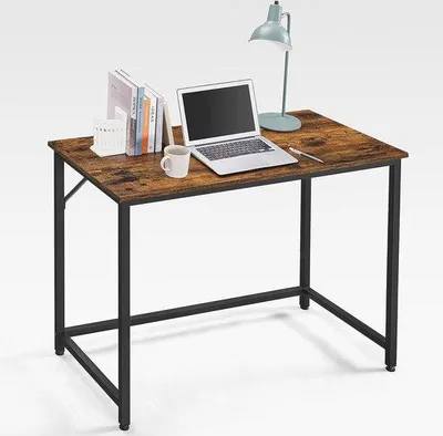 Produktbild von Famanu Schreibtisch Industrielles Design - Vintage Braun-Schwarz, 100 x 50 x 75 cm