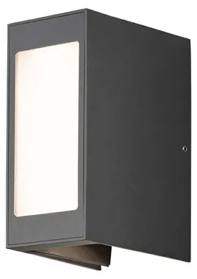 Immagine prodotto di Konstsmide Cremona Applique LED con luce frontale piccola antracite, 3000K, 720lm, 3x3W, 240V, alluminio/vetro, emissione luminosa 0-90°, 7992-370
