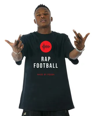 Produktbild von Herren T-Shirt "Rap & Football", Schwarz - Größe 2XL
