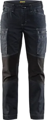 Produktbild von Blakläder Damen Service Bundhose mit Stretch 7159 1142 in zwei Farben, Farbe:marineblau/schwarz, Größe:34