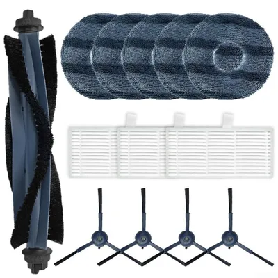 Reinigungsset für Roboterstaubsauger, Hauptbürste, 4 Seitenbürsten, 3 Filter