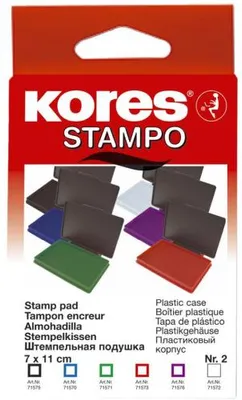 Produktbild von Kores Stempelkissen "STAMPO" (B)110 x (T)70 mm schwarz Kunststoffgehäuse