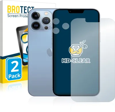 Produktbild von 2x Für Apple iPhone 13 Pro Max (Display+Kamera) Schutzfolie BROTECT Displayschutz Display Schutz Folie Klar Transparent