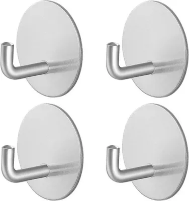 Productafbeelding van Handdoekhaken Vierkant - 4 Stuks Zilver