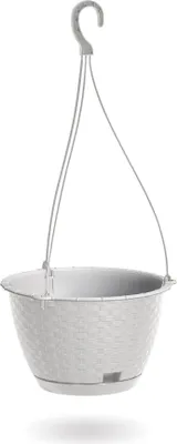 Obrázek produktu pro Nohel Garden Květník RATOLLA ROUND W závěsný plastový d24,3x16cm