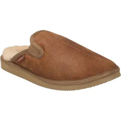 Image de Chaussons Shepherd modèle ADAM, en tissu, couleur marron, pour hommes
