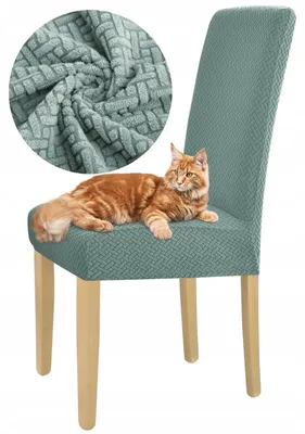 Produktbild von Stuhlhusse - Mintgrün Jacquard - Universeller Stuhlbezug - Passend für Henriksdal - Waschbar