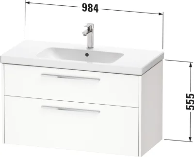 Produktbild von DURAVIT DC4673010220000 D-Code WTU Wandh. Schubk. 2,