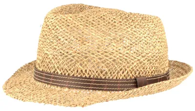Seegras Trilby-Strohhut Kunstleder-Garnitur von Hut-Breiter in beige
