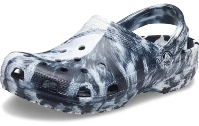 Produktbild von Crocs Uni Erwachsene Classic Marbled Clog Clog, White/Black, 37/38 EU