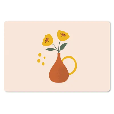Produktbild von MuchoWow® Schreibtischunterlage Blumen - Mohnblumen - Sommer 60x40 cm - XXL Mauspad - Großes Mauspad