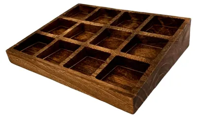 Produktbild von Gewürzregal für die Küche aus Holz, Stufenablage für Gewürze, Küchenorganizer