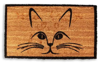 Zdjęcie produktu dla HOME ELEMENTS Mata z włókna kokosowego 43 x 73 cm, głowa kota