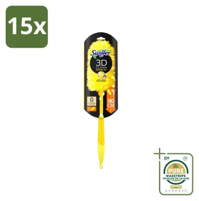 Productafbeelding van 15 x Swiffer Duster XXL, uitschuifbaar stofwisser met een handgreep van 90 cm en 1 microvezeldoekje - voordeelverpakking - 15 stuks