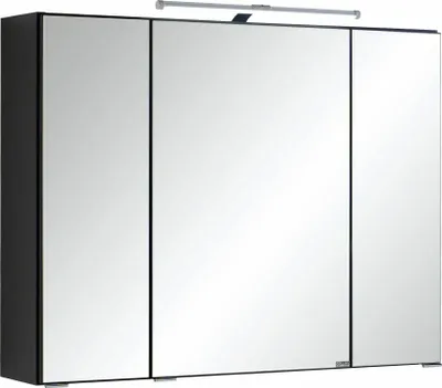Produktbild von Bologna 3D-Spiegelschrank, graphitgrau, LED-Aufbauleuchte