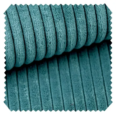 Produktbild von novely® PORTO - Polsterstoff in Breitcord-Optik - Ultraweicher Möbelstoff - Pflegeleichte Meterware 1 lfm - Farbe: 125 Petrol
