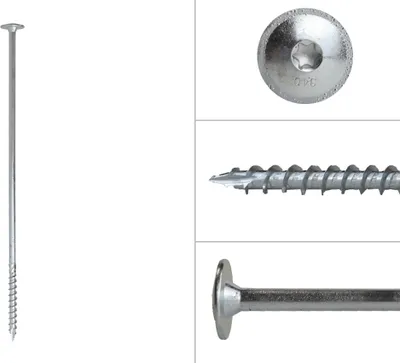 Immagine prodotto di Viti a testa cilindrica zincate 10 x 340 mm Torx 40 - confezione da 25 pezzi