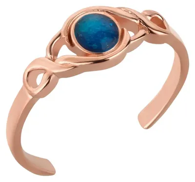 Produktbild von Zehenring Zehring Türkis Stein 925 Silber rosegold
